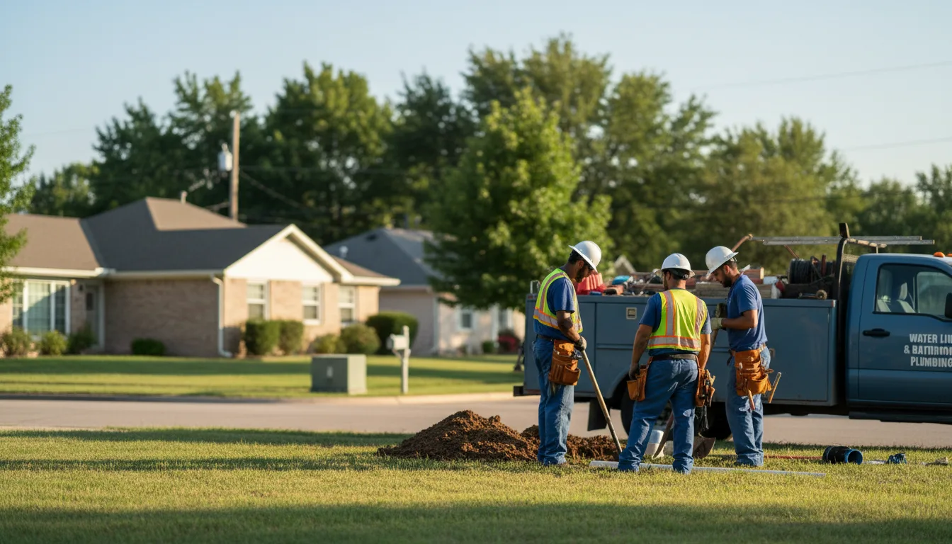 Residential water line and bathroom plumbing service in Hartford, MI